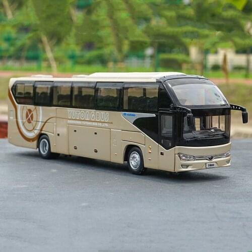 1/42 alloy die-casting simulation car model Yutong 6128HQB a new generation of high-end road car adult collection children gifts