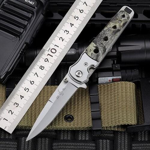 Outdoor Pocket Knife High Hardness Hunting Knife Wilderness Edc Cool Survival Tactical Folding Knife Gift Collection Tool