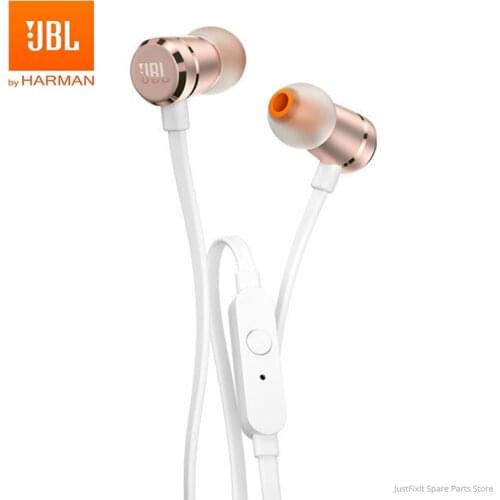JBL T290 Wired Earphones Stereo Music Sports Bass Headset 1-Button Remote Hands-free Call with Mic for iPhone Android