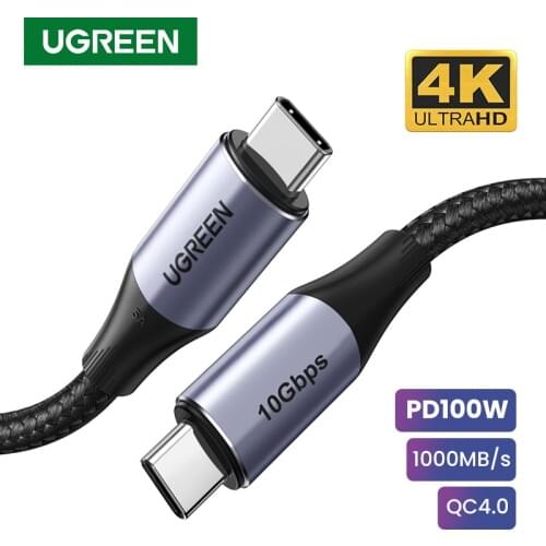 Ugreen 5A USB C to Type C Cable for Macbook Pro PD100W USB 3.1 Gen 2 Fast USB C Cable for Samsung S9 Note 9 Quick Charge4.0 Cord