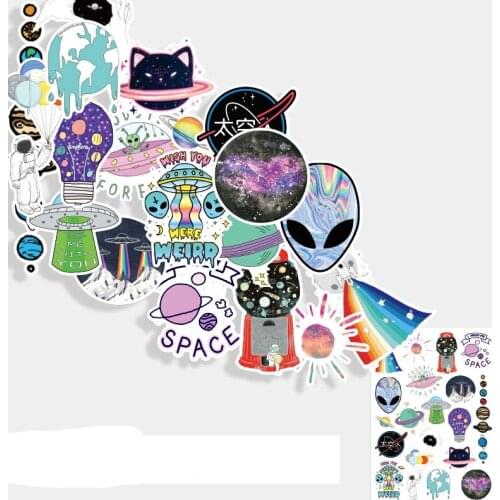 19pcs Creative stickers personalized stickers waterproof notebook suitcase stickers