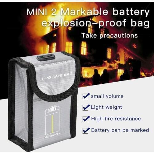 Mavic Mini 2 Explosion-proof Battery Battery Safe Bag Protective Storage Bag for DJI Mini 2 Battery