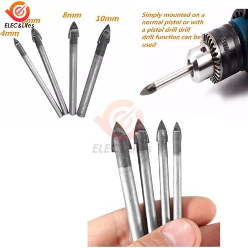 4Pcs/set 7Pcs/set Cermic glass marble drill bit kit suit Carbide Drill 3/4/5/6/8/10/12mm 100% High Quality