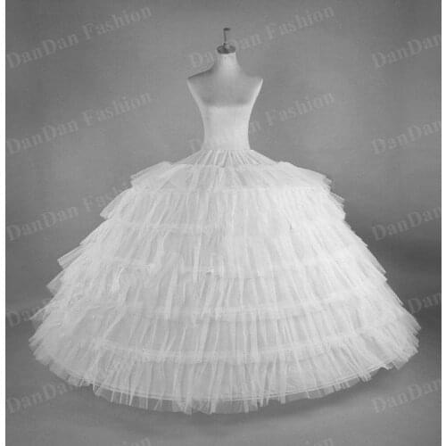 New 6 Hoops Petticoats Bustle for Ball Gown Wedding Dresses Underskirt Bridal Accessories Bridal Crinolines