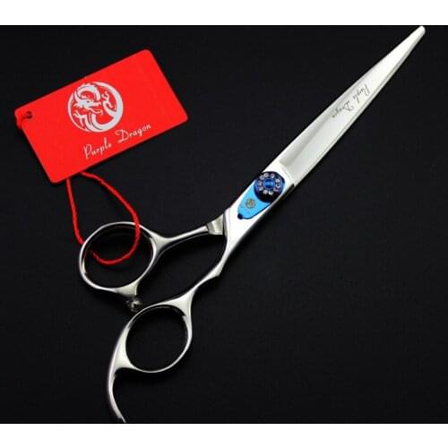 Pets Scissors 672# 7'' 19cm Brand Purple Dragon Hairdressing Scissors Diamante 440C Dogs Cats Pets Cutting Shears Hair Scissors