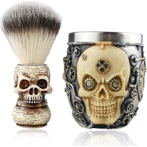 Barber Shave Brush And Bowl Set Soft Badger Hair Shaving Brushes Mens Facial Cleansing Tools Durable Shaving Soap Bowl Kit