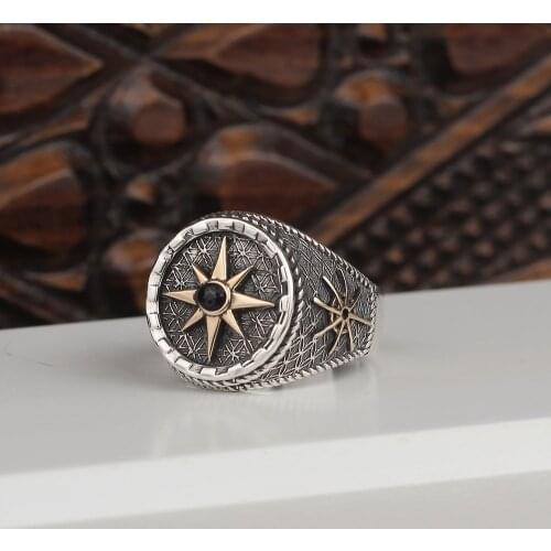 All Handmade Traditional Turkish 925 Silver Mens Handmade Signet Rings Jewelry Gift From Turkey for Women Men