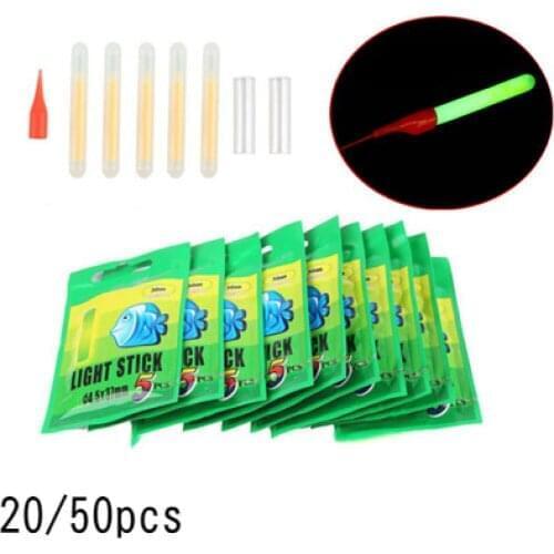 Fishing Float Fluorescent Lightstick Light Night Float Rod Lights Dark Glow Stick Useful Lots Fishing/Party 20/50Pcs 4.5*37mm