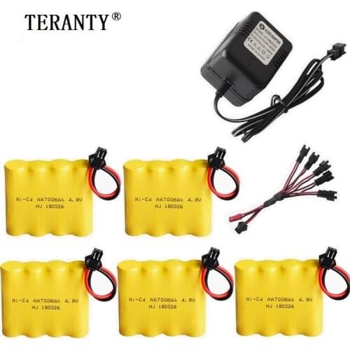 SM Plug ) 4.8v Ni-cd Battery and Charger For Rc toys Cars Tanks Robots Boats Guns 4* AA 700mah 4.8v Rechargeable Battery Pack