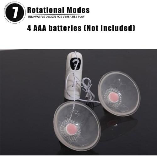 Spinning Nipple Stimulators, Vibrating Breast Massager Device For Female Masturbation, 7 Stimulating Patterns