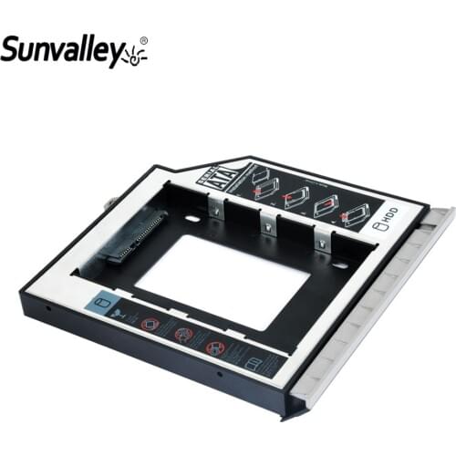 Sunvalley 12.7mm 2nd HDD Caddy SATA to SATA Eexchange Hrad Disk Drive Enclosure for HP 8460P