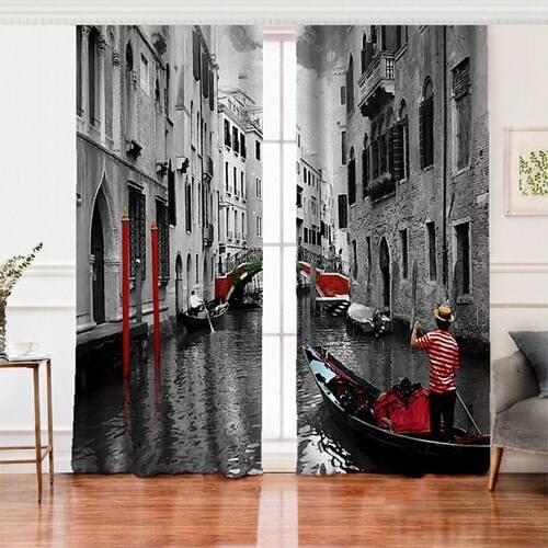 RealHomes Double Wing RealHomes Special Design Dijtal Printed Modern Living Room Backdrop Curtain