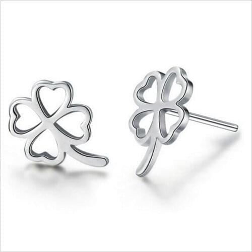 Promotion Girls Silver Plated Stud Earrings For Women Accessories Fashion Earring Female Jewelry Charm Earring Bijou