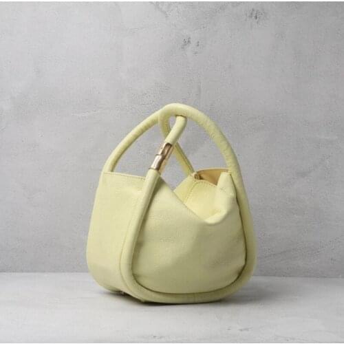 Women Genuine Leather Bag Fashion Solid Color Ladies Purse Shoulder Bags Casual Travel School Shopping Bags Office Lady Handbag