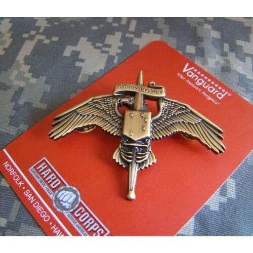 US USMC MARINE CORPS SPECIAL FORCES MARSOC RAIDER REGIMENT BADGE PIN BRONZE