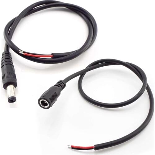 0.5/1/2/3M 5.5x2.1mm DC Male Power Pigtail Cable Male Female Jack Cord DC Connector For CCTV Security Camera Moniter Solar Panel