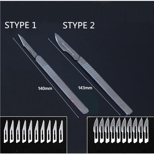 11 in 1 Surgical Knives Blades for Wood Carving Tools Engraving Craft Bistoury Sculpture Knife Scalpel Cutting Tool PCB Repair