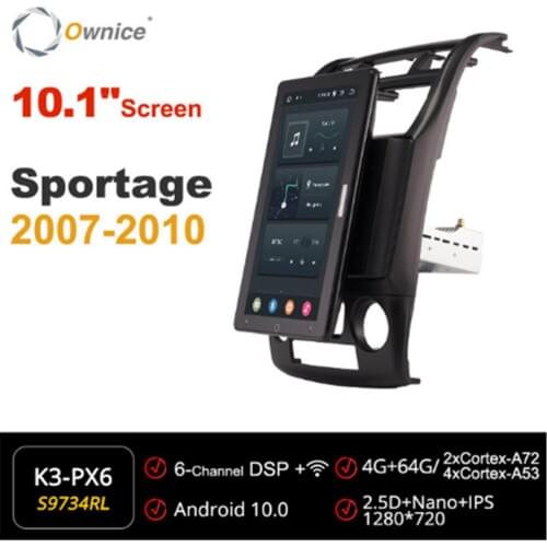 1280*720 Ownice Android 10.0 Car Radio For Kia Sportage 2007-2010 Auto Multimedia Video GPS Player 10.1 ''Unit Auto Rotatable