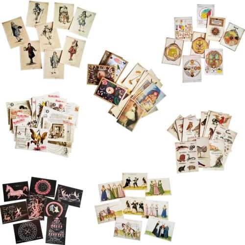 16Pcs/lot vintage Seven different designs postcard collection card gift card student stationery
