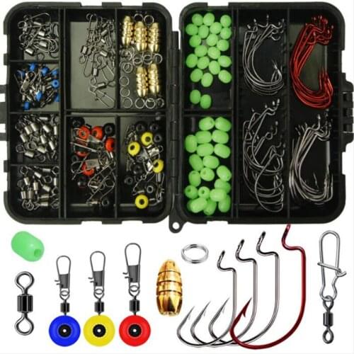172pcs/kit Rock TEXAS RIG Combination Multifunctional Tackle Fishing accessories