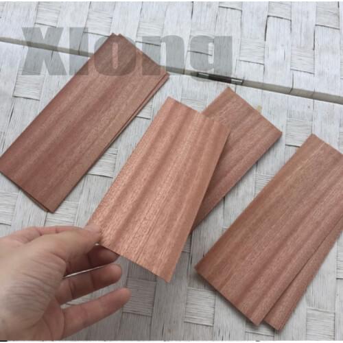 20Pieces/Lot 6x16cm Thickness:0.5mm Sapele Wood Chips Solid Wood Sheets Veneer