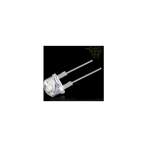 20PCS/LOT 8mm straw hat LED lamp bead are white light 0.5W F8MM power 0.5W hat light-emitting diode 3.0-3.2 6000-8000K
