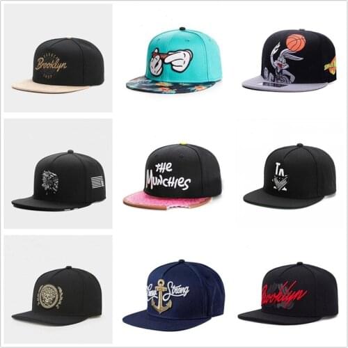 2021 Nieuwe Mode Baseball Cap Cool Hip Hop Caps Volwassen Platte Piek Brief Borduurwerk Snapback Hoeden Mannen Vrouwen Gorra