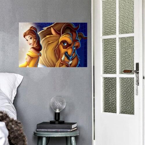 Diamond Painting Princess Belle Disney Cartoons Dot Diamond Mosaic Cross Stitch Home Decorative Casual Interactive Gift Dropship
