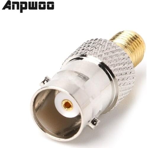 ANPWOO BNC Female Plug to SMA Female Jack Antenna Adapter Copper Connector Converter