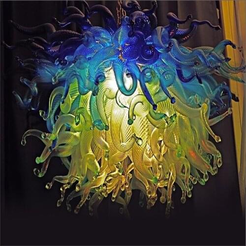 Zhongshan Manufacturer Hanging Lamp Murano Glass Modern Art Design Handmade Blown Glass Chihuly Art Chandelier
