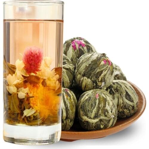 Flower Tea Craft Jasmine Dragon Pearl Double Dragon Opera Pearl Embroidered Ball Flower Tea 250 G Package Folded Appearance Size