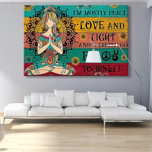 Living Room Decor Graffiti Sunflower Oil Poster Scrawling Canvas Painting Home Modern Style Framed Wall Art