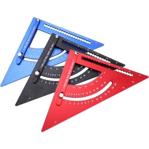 Woodworking Square Aluminum Alloy Triangle Angle Ruler 90 degree Square Scribing Ruler Marking Gauge Carpenter Measuring Tool