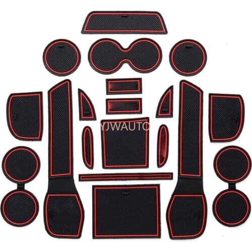 Door Slot Mat for Nissan X-TRAIL 2017-2020 Gate Groove Cushion Car Door Rubber Cup Holder Mats Anti-slip Carpets Position