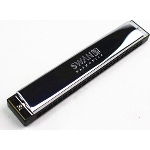 Swan Harmonica Tremolo C Key 24 Holes Tremolo Harmonica Mouth Organ High Quality Woodwind Musical Instruments