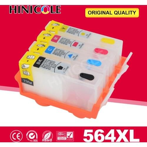Hinicole Ink Cartridge Refillable Photosmart 5510 5511 5512 5514 5515 5520 5521 6510 6512 6515 Printer Cartridges For HP 564 XL