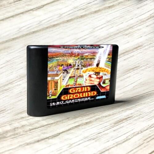 Gain Ground - EUR Label Flashkit MD Electroless Gold PCB Card forSega Genesis Megadrive Video Game Console