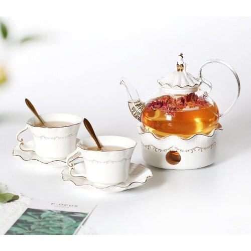 Swan Ceramic Teapot Set Coffee Mugs With Saucer And Spoon Puerh Kung Fu Black Tea Cup Luxury Candle Holder Home Teapots For Gift