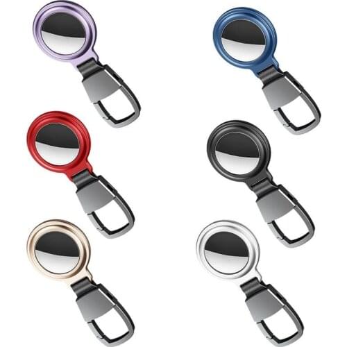 Magnetic Case For Apple Airtags Locator Tracker Anti-Scratch Metal Skin Protective Cover Sleeve With Keychain for Air Tags