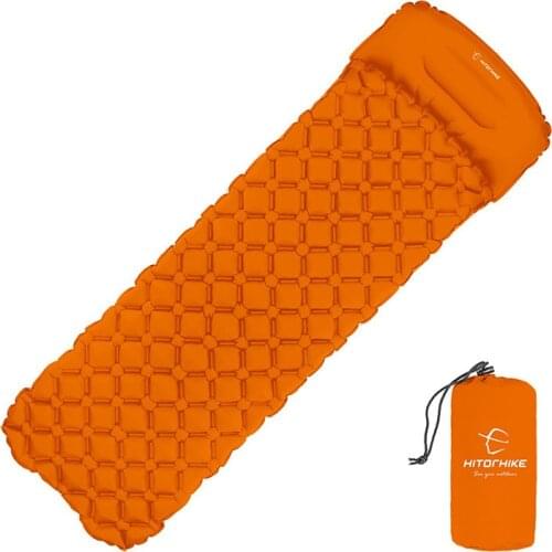 Outdoor Inflatable Sleeping Pad Camping Mat With Pillow air mattress Cushion Sleeping Bag air sofa inflatable mat for Autumn