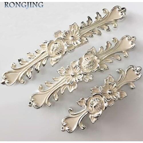 New 2pcs Cabinet Drawer Handles&Knobs Vintage Furniture Closet White Handle Kitchen Cupboard Cabinet Knob Shoes Box Pulls