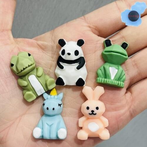 1pcs Panda Unicorn Adult Resin Shoes Accessories Garden Shoe Decorations For Croc Jibz Charm DIY Bracelet Children X-mas Gifts