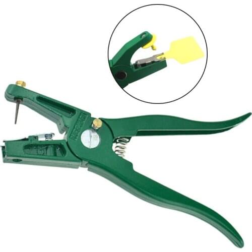 Ear Tag Pliers Animal Control Device Green Metal Ear Thorn Tongs Swine Cow Sheep Rabbit Identification Tool