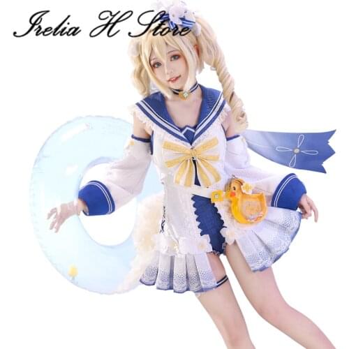 Pre-saleIrelia H Store Genshin Impact Barbara Swimsuit Cosplay Costume Barbara Shine Concerto Summer swimwear dress female