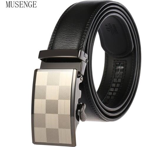 Men Belt Male Belts for Men Strap Quality Genuine Leather Belt Men Automatic Buckle Black Belts Cummerbunds Cinturon Hombre 2021
