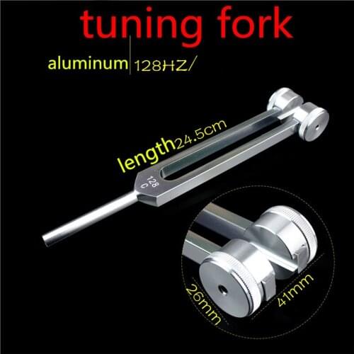 128HZ Resonance Tuning Fork Aluminium alloy Fork Teaching Fork Physical Acoustics Laboratory Instrument Resonance Hearing test