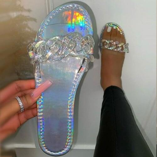 Womens Slippers 2021 Summer Fashion Casual Flat Outside Slides Open Toe Plus Size 42 Summer Beach Shoes Woman Slides