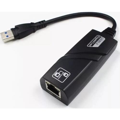 USB 3.0 10/100/1000Mbps Gigabit RJ45 Ethernet LAN Network Card Adapter Black