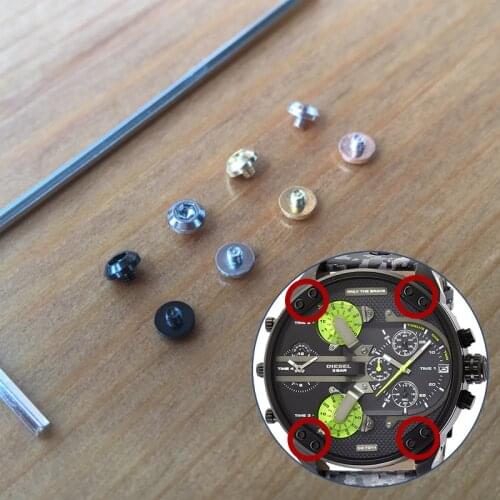 Watch glass fixing screws for Diesel Mr.Daddy 2 chronograph man watch DZ7395 7370