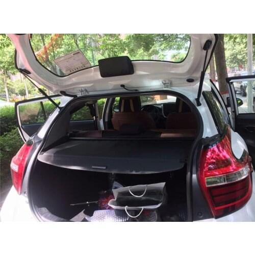 High quality Car Rear Trunk Security Shield Cargo Cover For TOYOTA YARIS L 2014 2015 2016 2017 2018 ( black, beige)